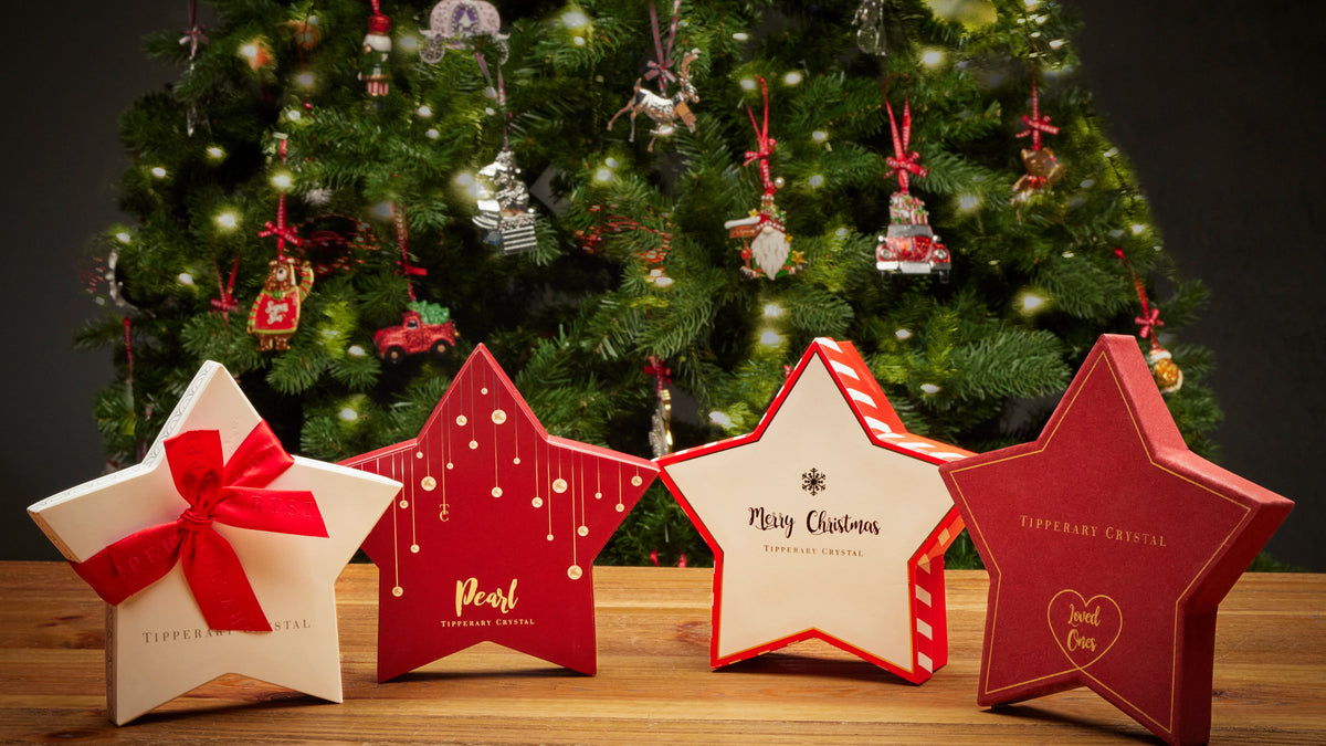 Tipperary Crystal Merry Christmas Sparkle Tree Decoration in Gift Box