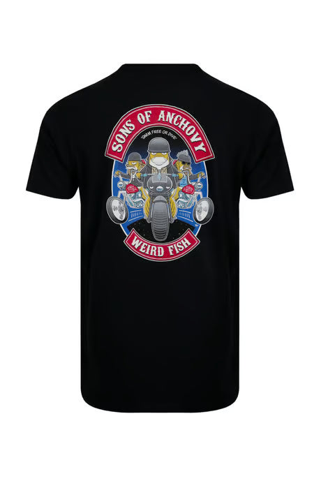 Sons of Anchovy Back Print Artist Men's T-Shirt Black