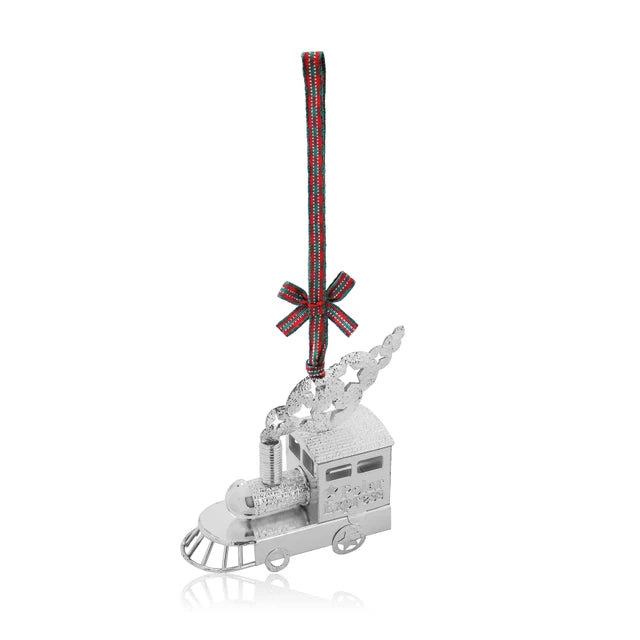 Tipperary Crystal Heirloom Silver Christmas Tree Decoration Polar Express in Gift Box