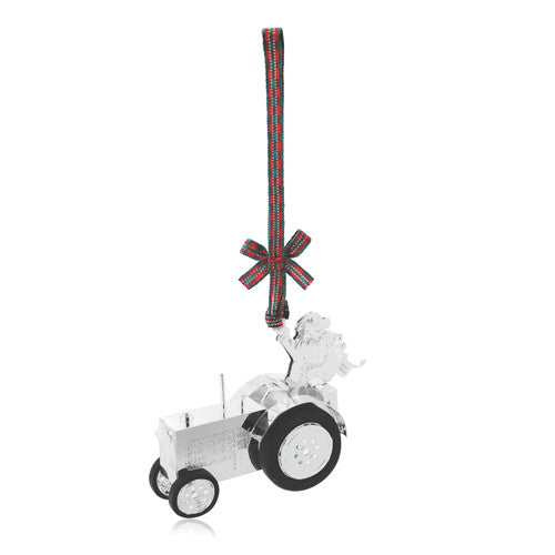 Tipperary Crystal Heirloom Decoration Santa on Tractor