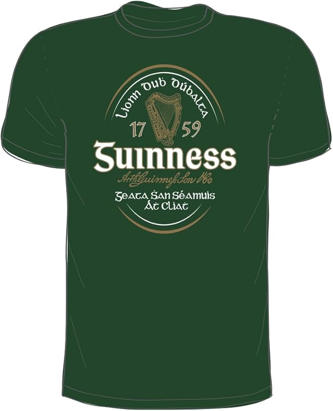 Guinness Bottle Green Irish Label Men's T-Shirt