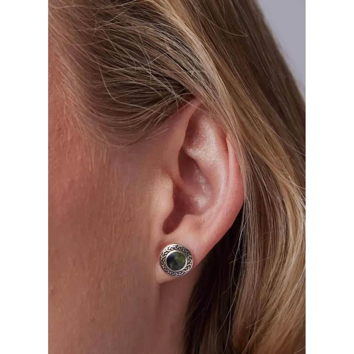 Connemara Marble Pendant Earrings by Solvar