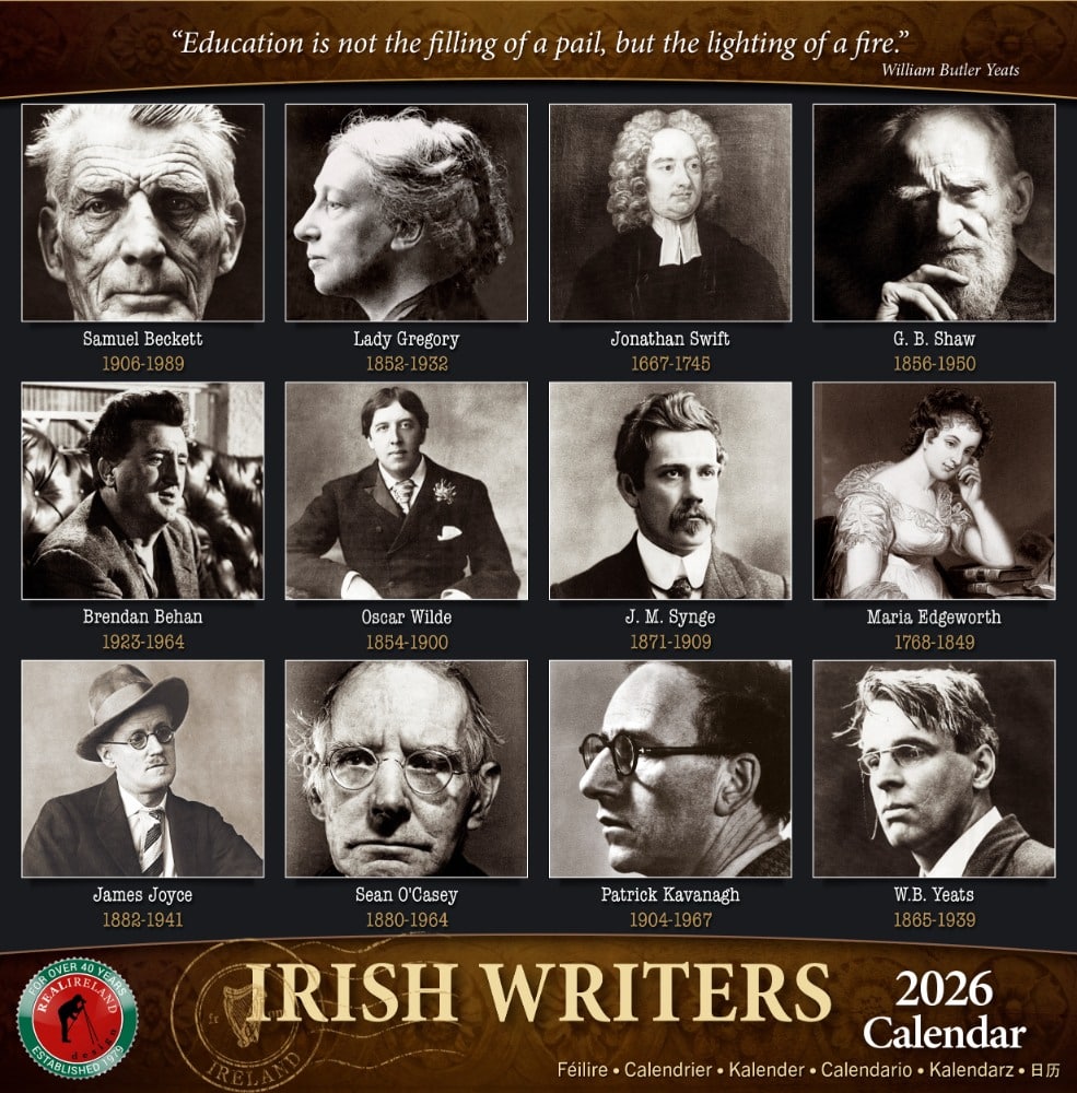 Irish Writers Calendar 2026