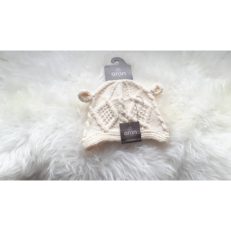 Aran Woollen Mills Kids Hand Knitted Hat with Ears