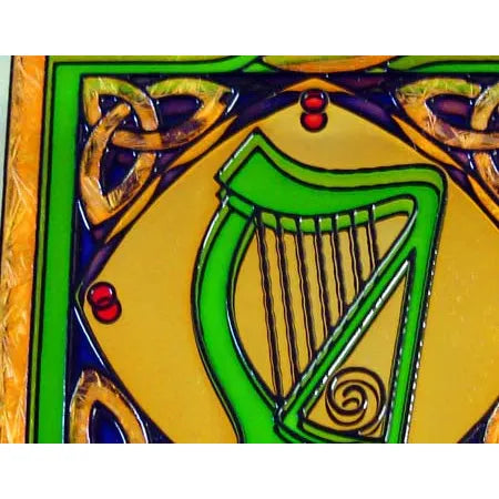 Clara Crafts Mirror Glass Coaster Harp
