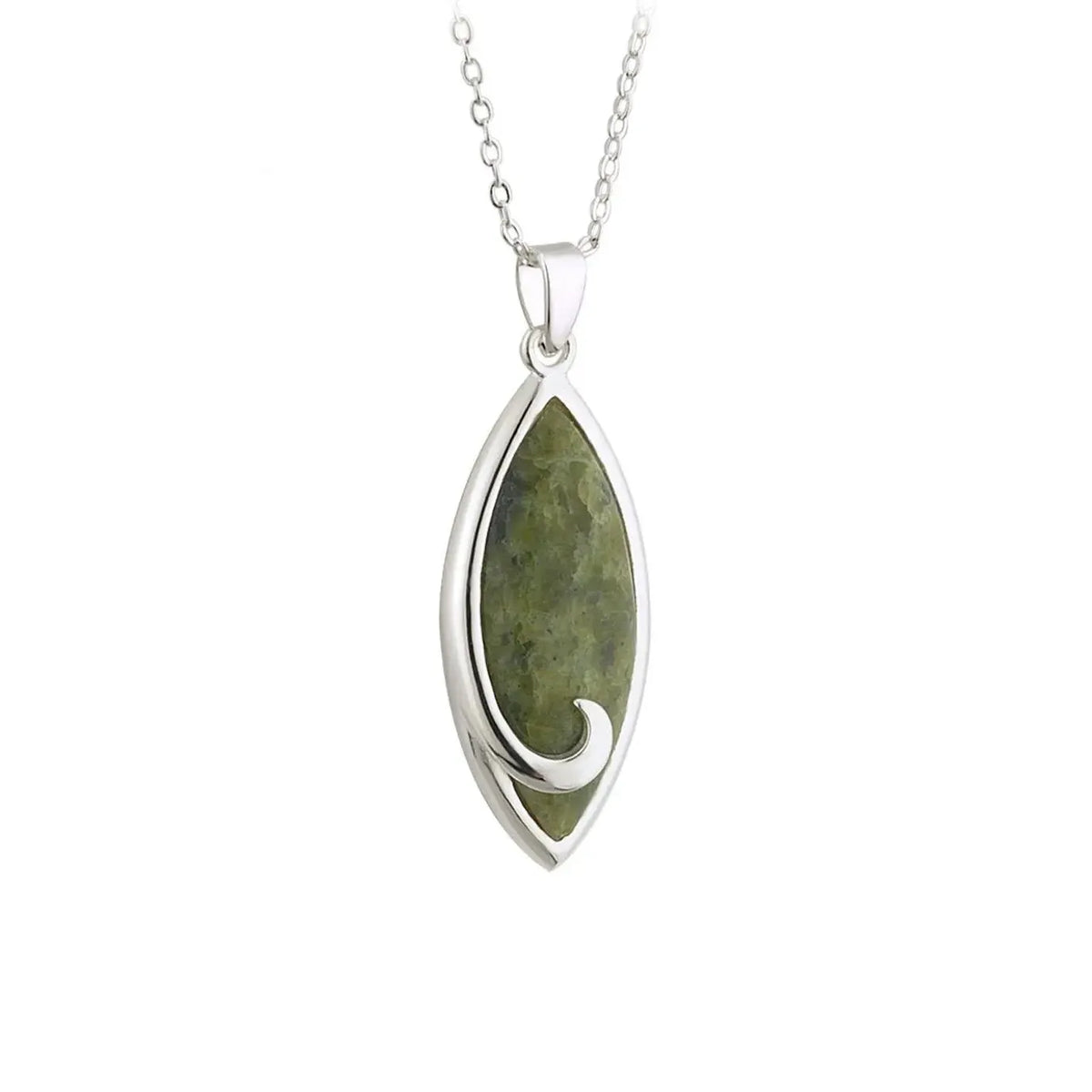 Connemara Marble Ellipse Pendant by Solvar