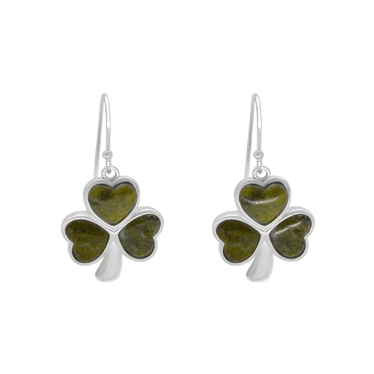 Connemara Marble Shamrock Earrings by Solvar