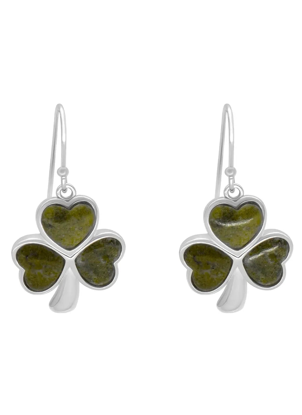 Connemara Marble Shamrock Earrings by Solvar