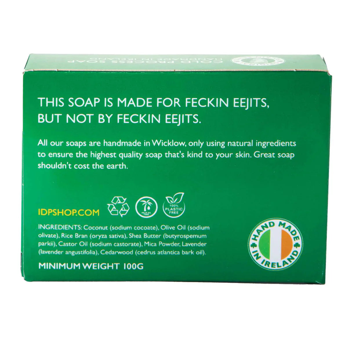 Feckin Eejit Irish Soap 100g Cedarwood and Lavender Oil