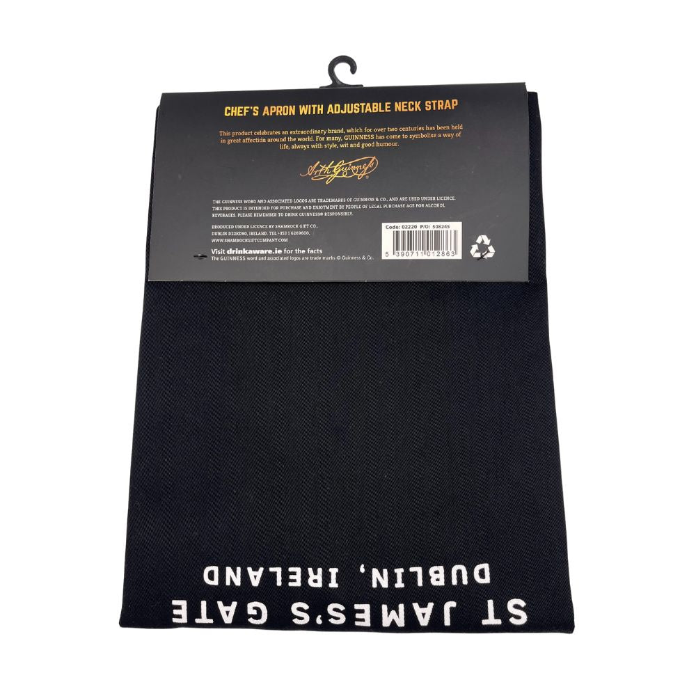 Guinness Apron In A Design Of A Pint With Adjustable Neck Strap