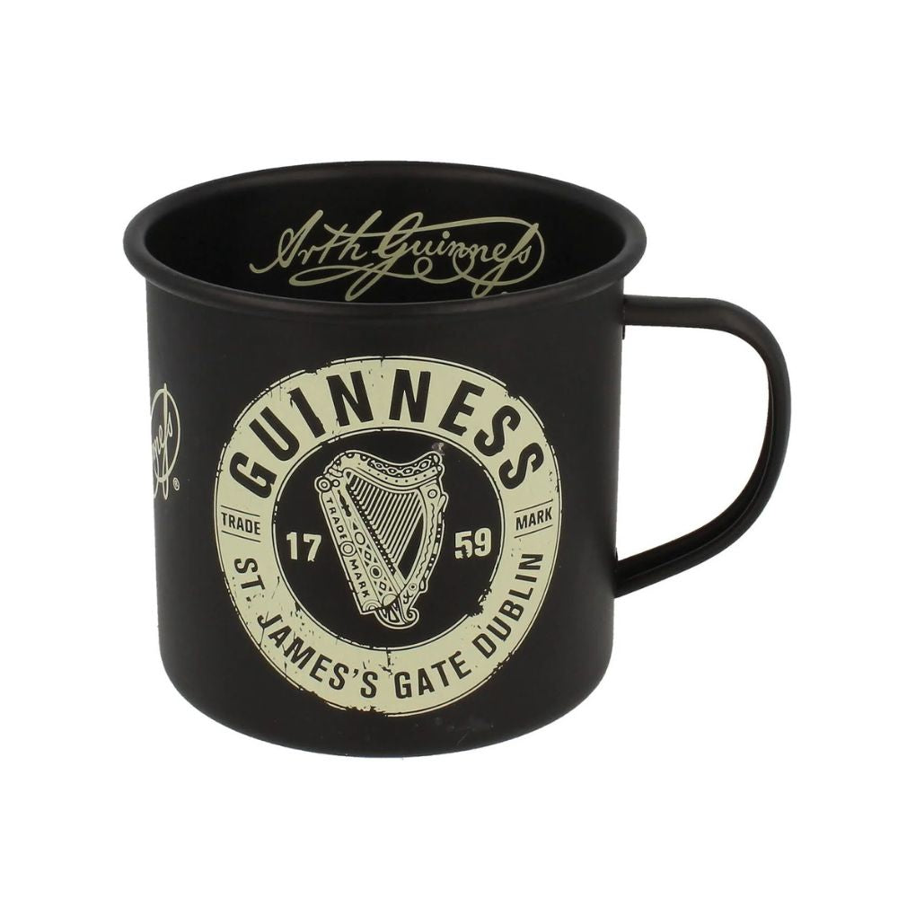 Guinness Black Enamel Metal Mug