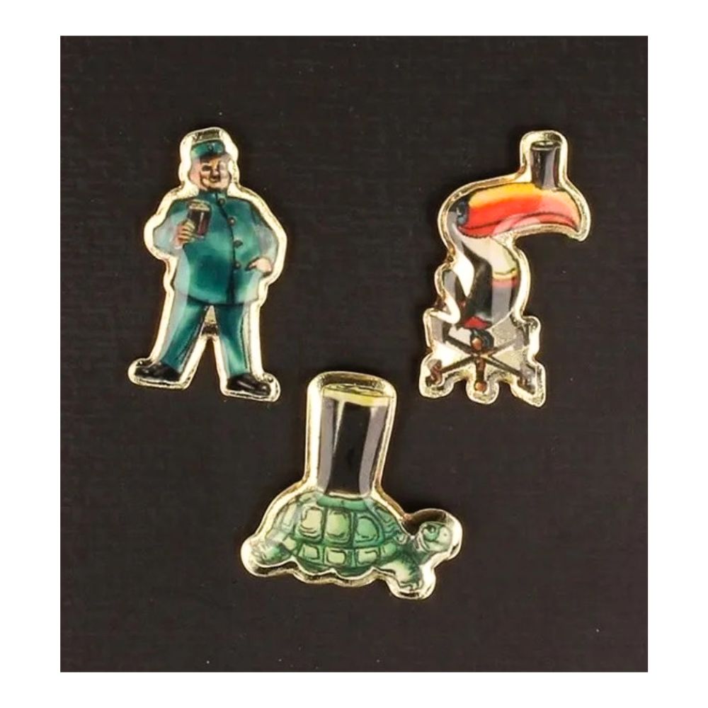 Guinness Gilroy Collectable Vintage Broach Pins 3Pk
