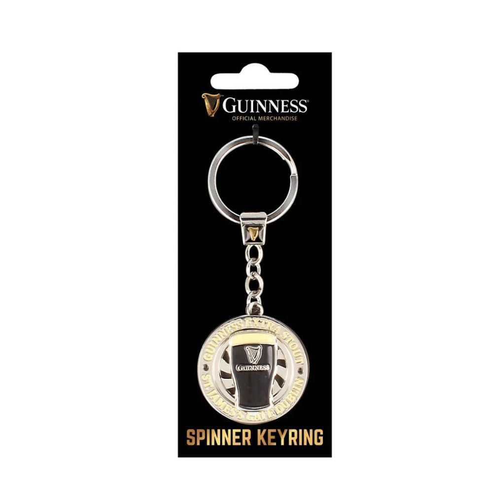 Guinness Spinner Pint Metal Keyring