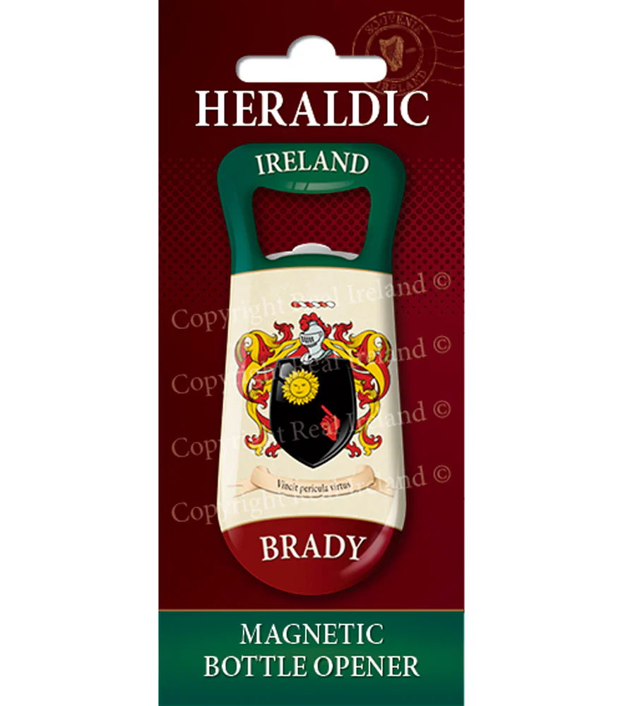 Brady Heraldic Fridge Magnet Bottle Opener