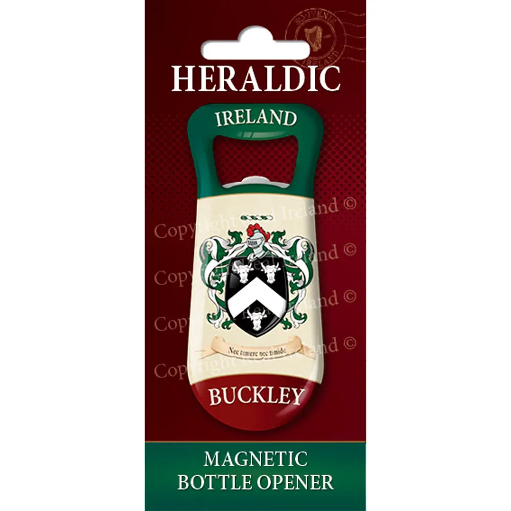 Buckley Heraldic Fridge Magnet Bottle Opener