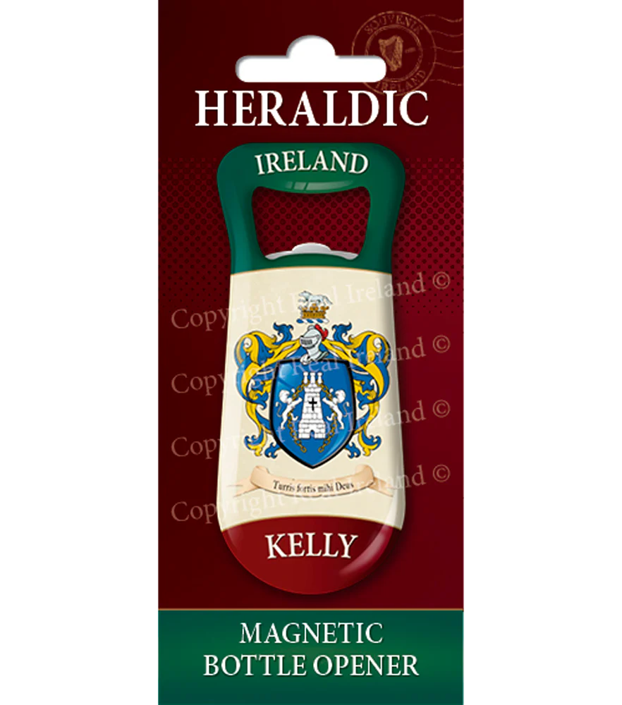 Kelly Heraldic Fridge Magnet Bottle Opener