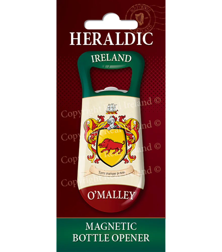 O' Malley Heraldic Fridge Magnet Bottle Opener