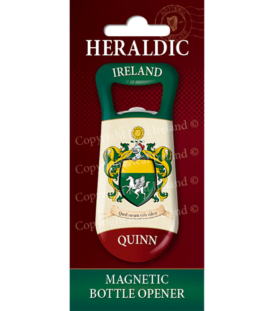 Quinn Heraldic Fridge Magnet Bottle Opener