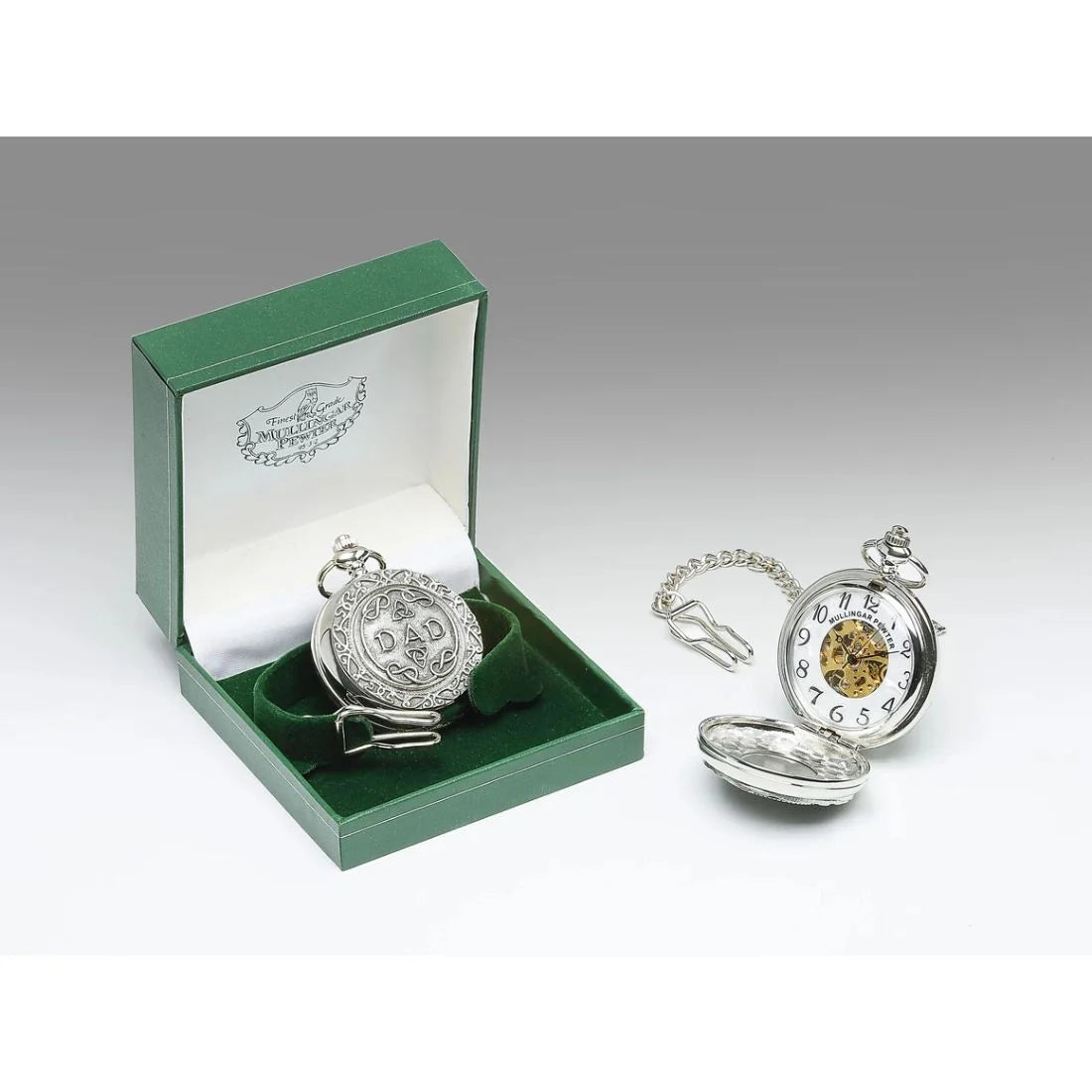 Pocket Watch With Dad Design by Mullingar Pewter