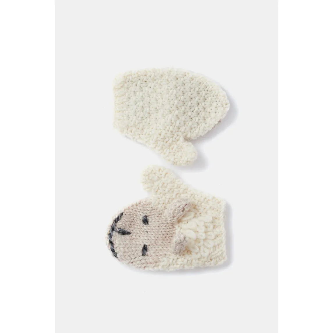 Aran Woollen Mills Babies Hand Knitted Sheep Mittens