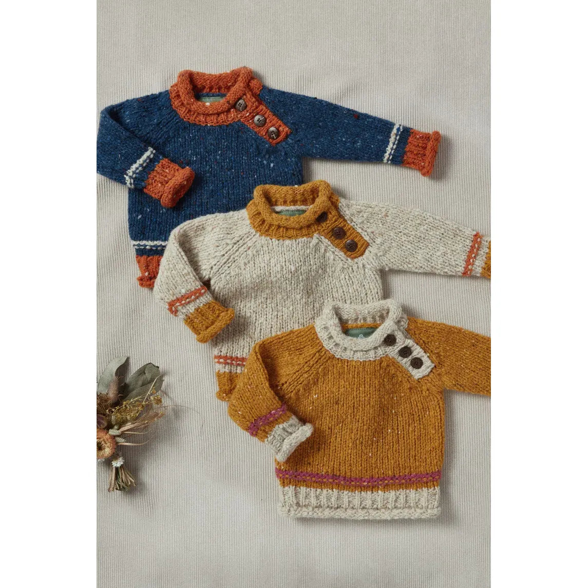 Gealach Aran Woollen Mills Baby Roll Neck Crew Starbright