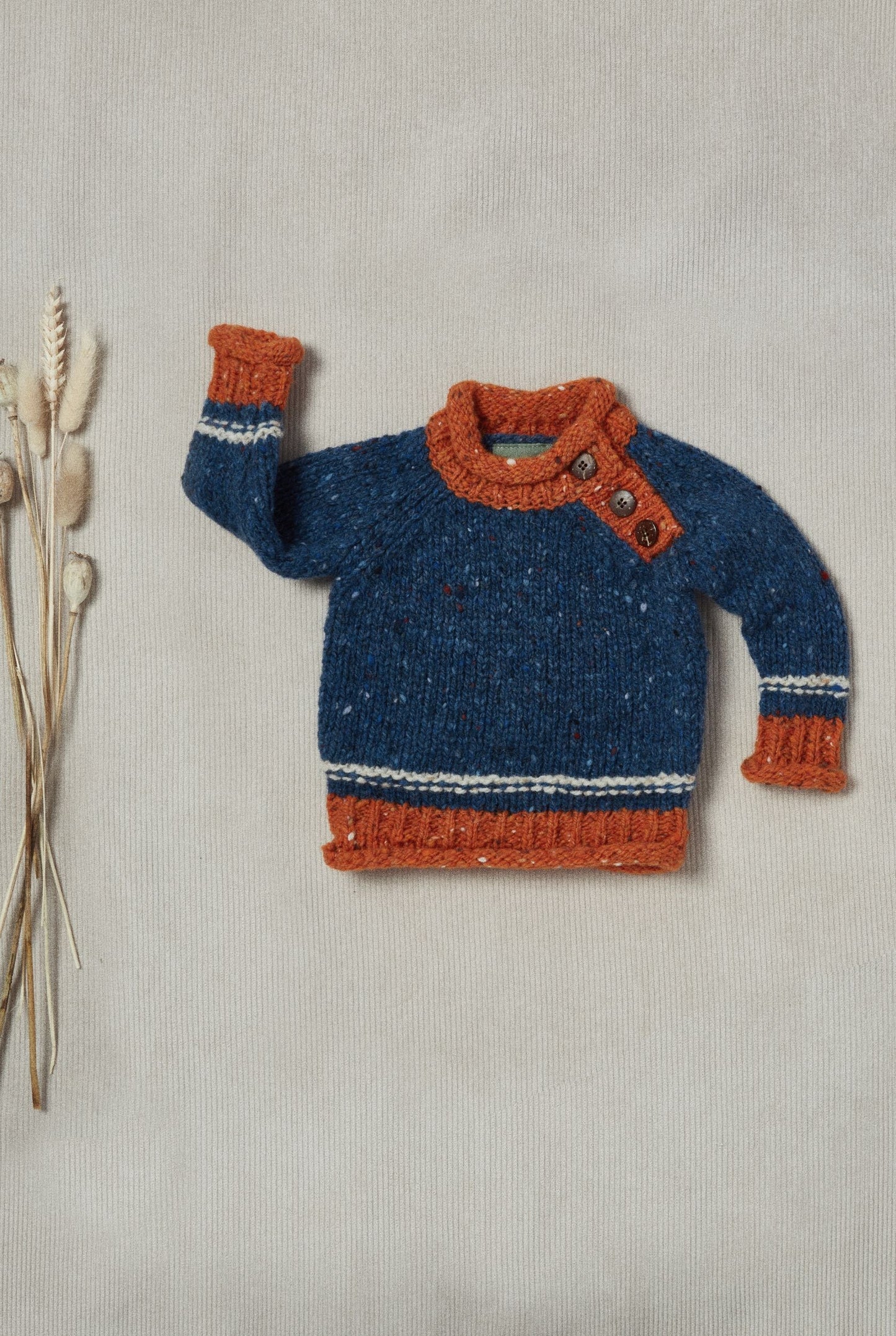 Gealach Aran Woollen Mills Baby Roll Neck Crew -Twinkle