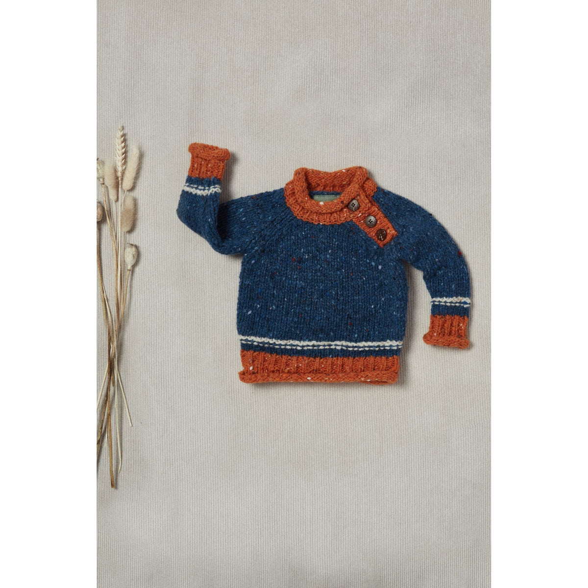 Gealach Aran Woollen Mills Baby Roll Neck Crew -Twinkle