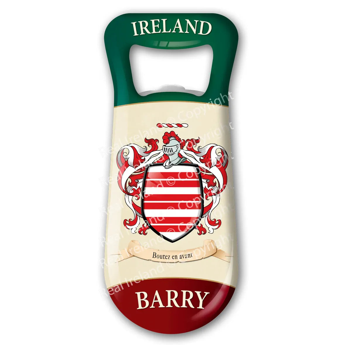 Barry Heraldic Fridge Magnet Bottle Opener