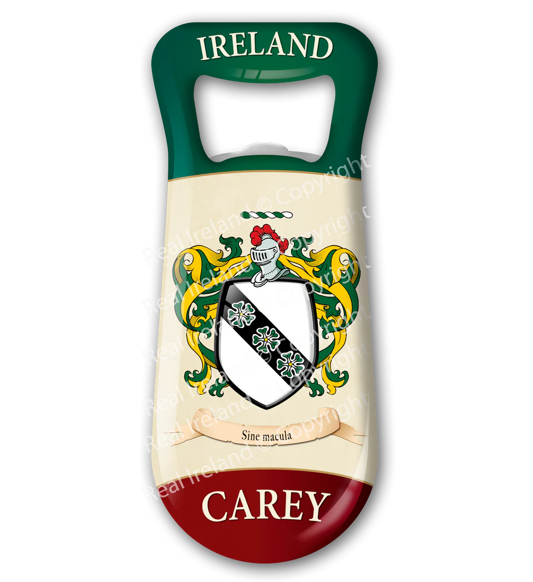 Carey Heraldic Fridge Magnet Bottle Opener