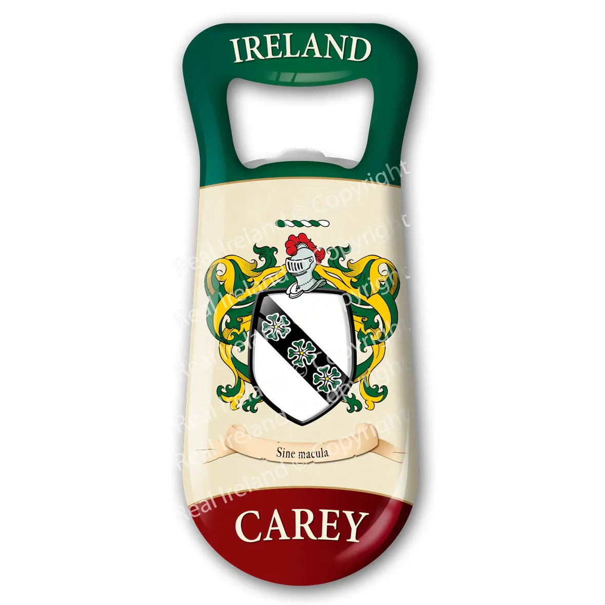 Carey Heraldic Fridge Magnet Bottle Opener