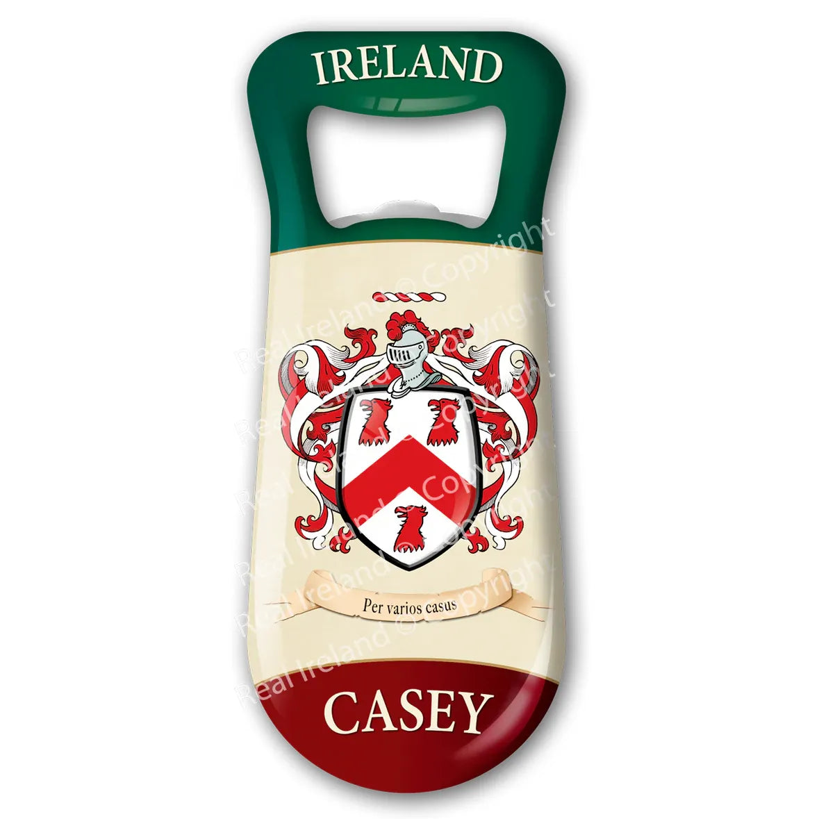 Casey Heraldic Fridge Magnet Bottle Opener