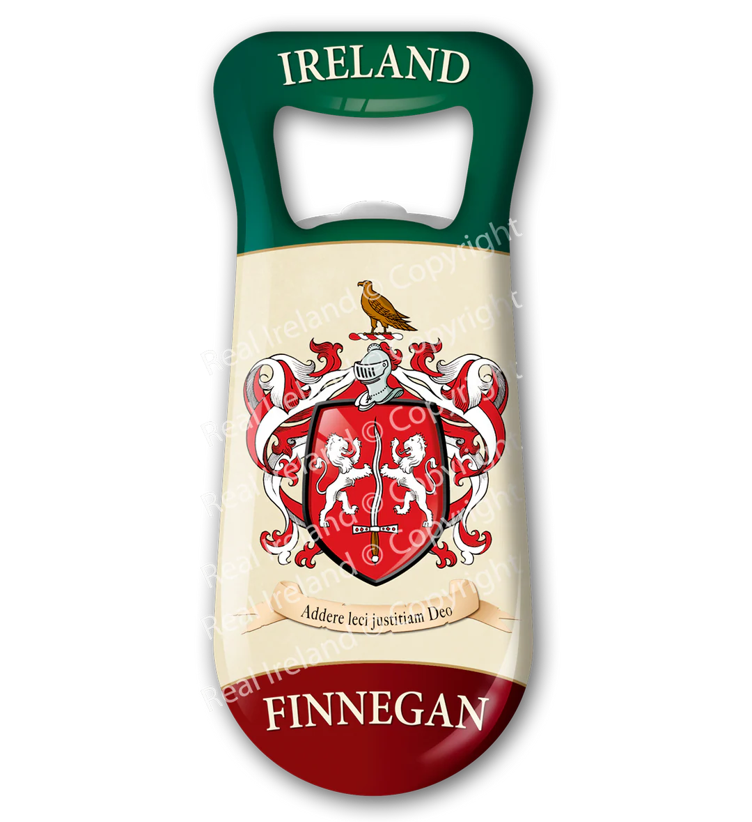 Finnegan Heraldic Fridge Magnet Bottle Opener