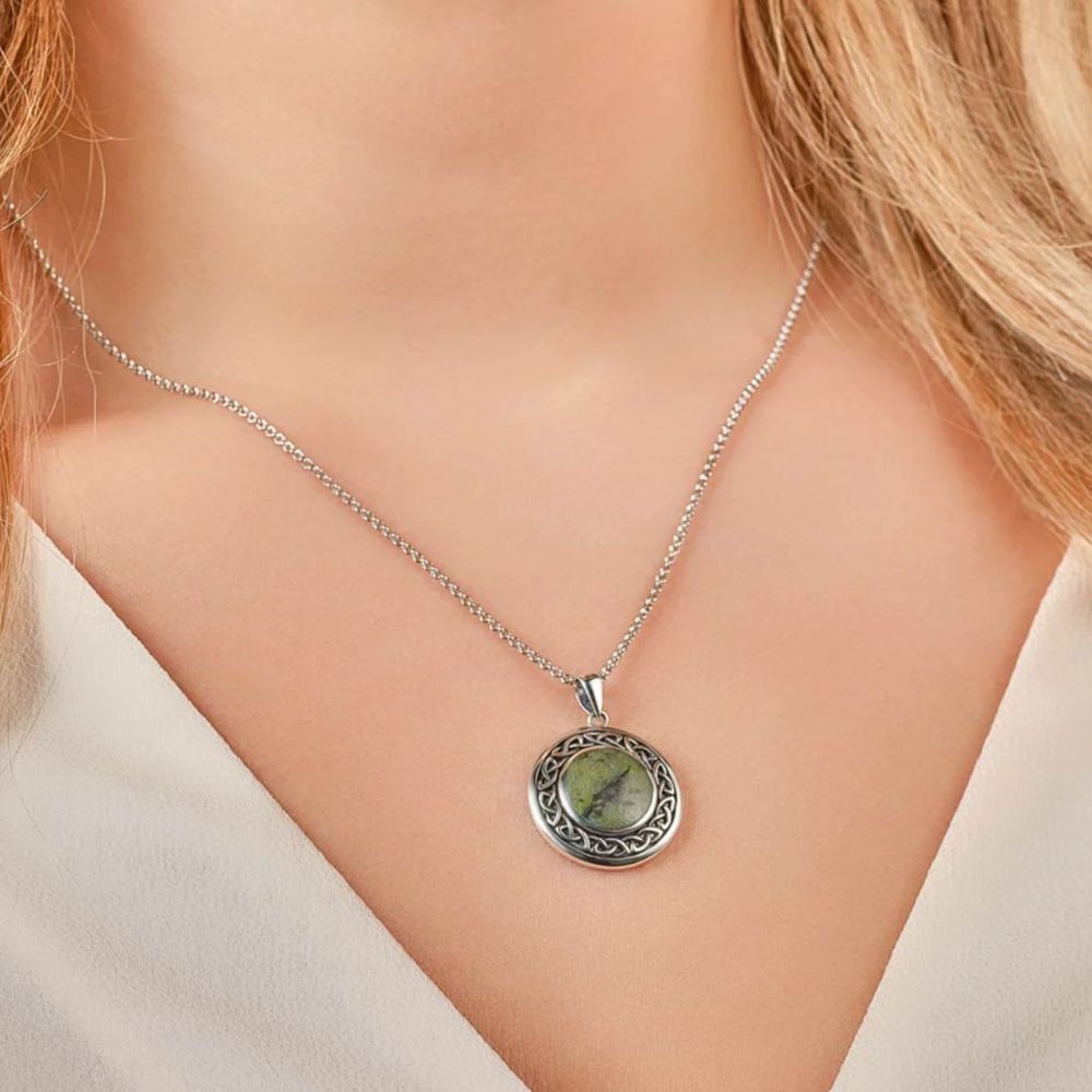 Connemara Marble Circle Necklace by Solvar