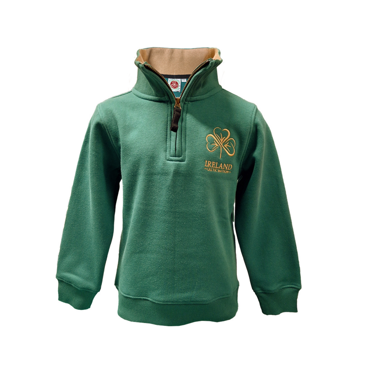 Kids Shamrock Ireland 1/4 Zip Sweatshirt Top