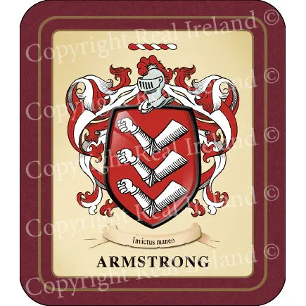 Armstrong Heraldic Coaster 2 Pack