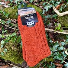 Connemara Merino Wool Orange Unisex Socks