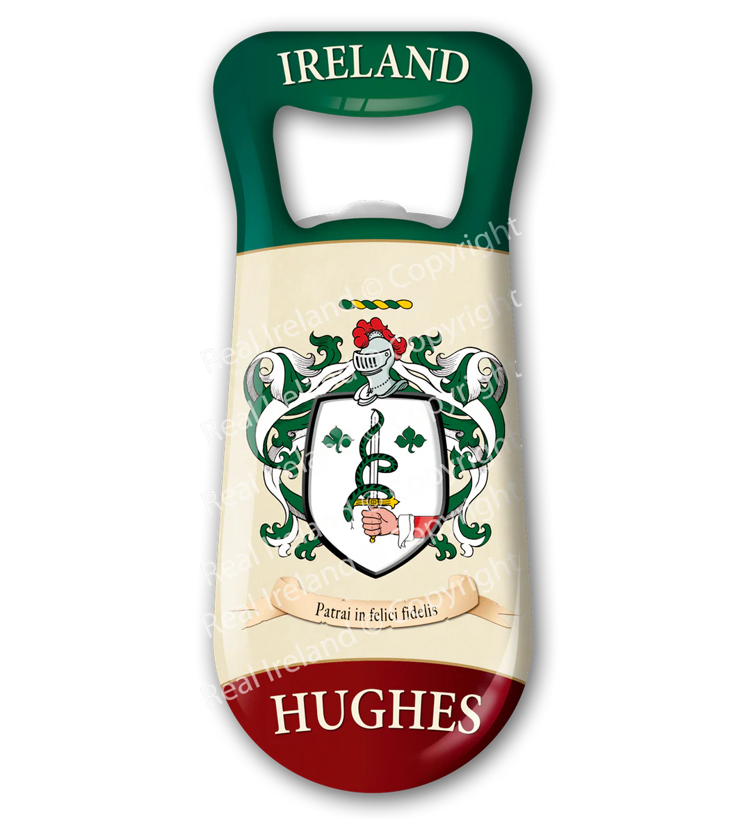 Hughes Heraldic Fridge Magnet Bottle Opener