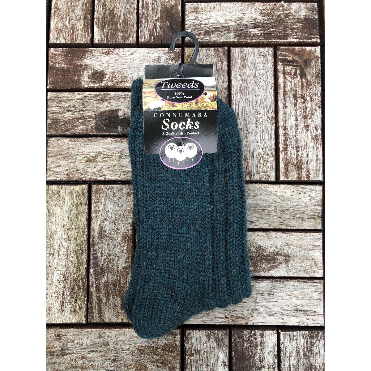Connemara Merino Wool Blue Unisex Socks