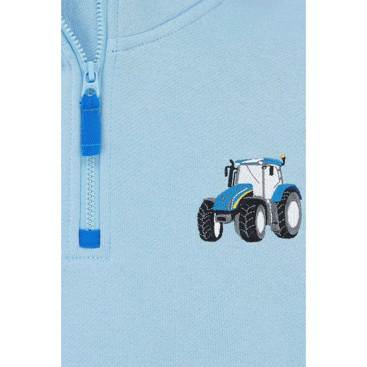 Jonah Blue Jersey Sweatshirt with Tractor motif for Boys