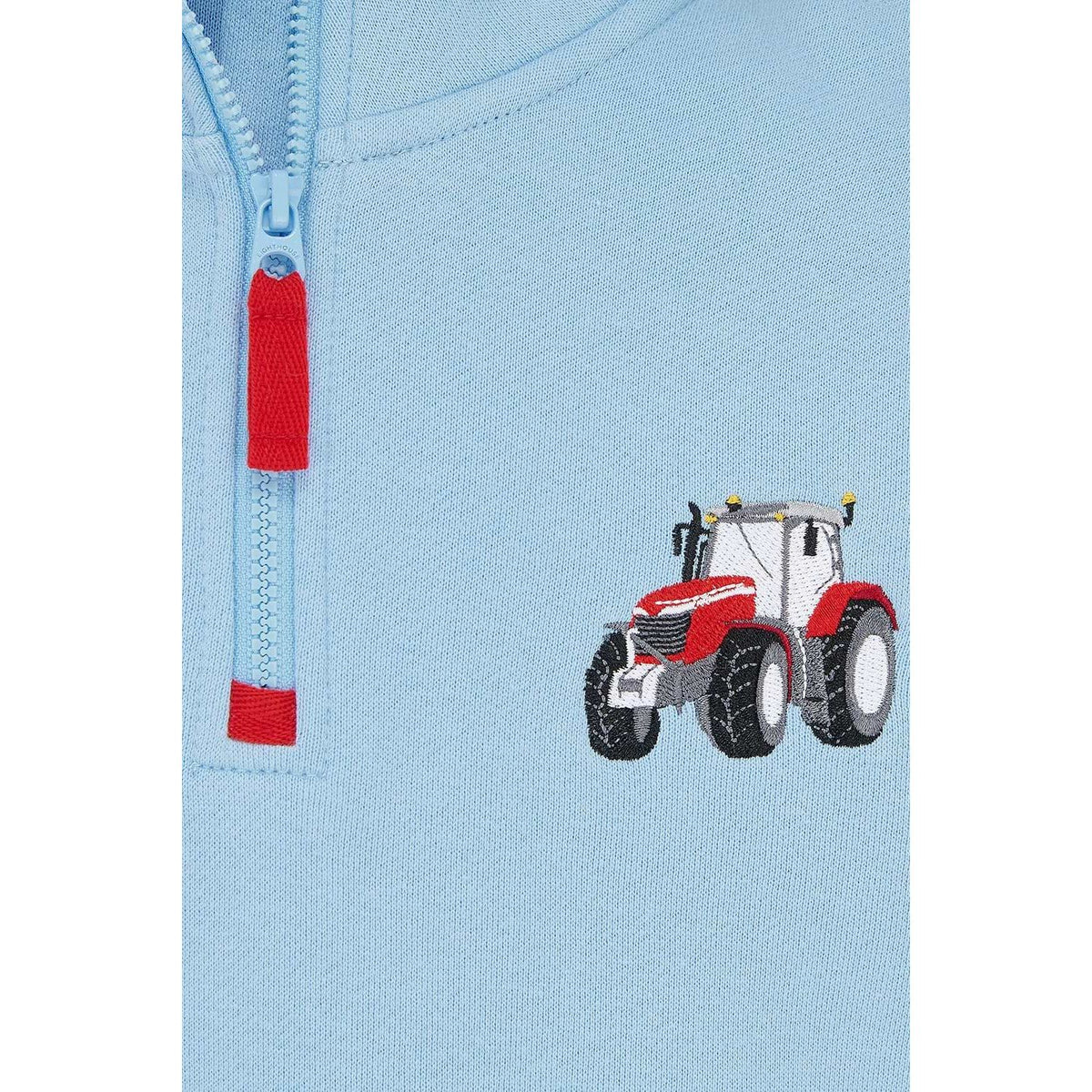 Jonah Blue Jersey Sweatshirt with RED Tractor motif for Boys