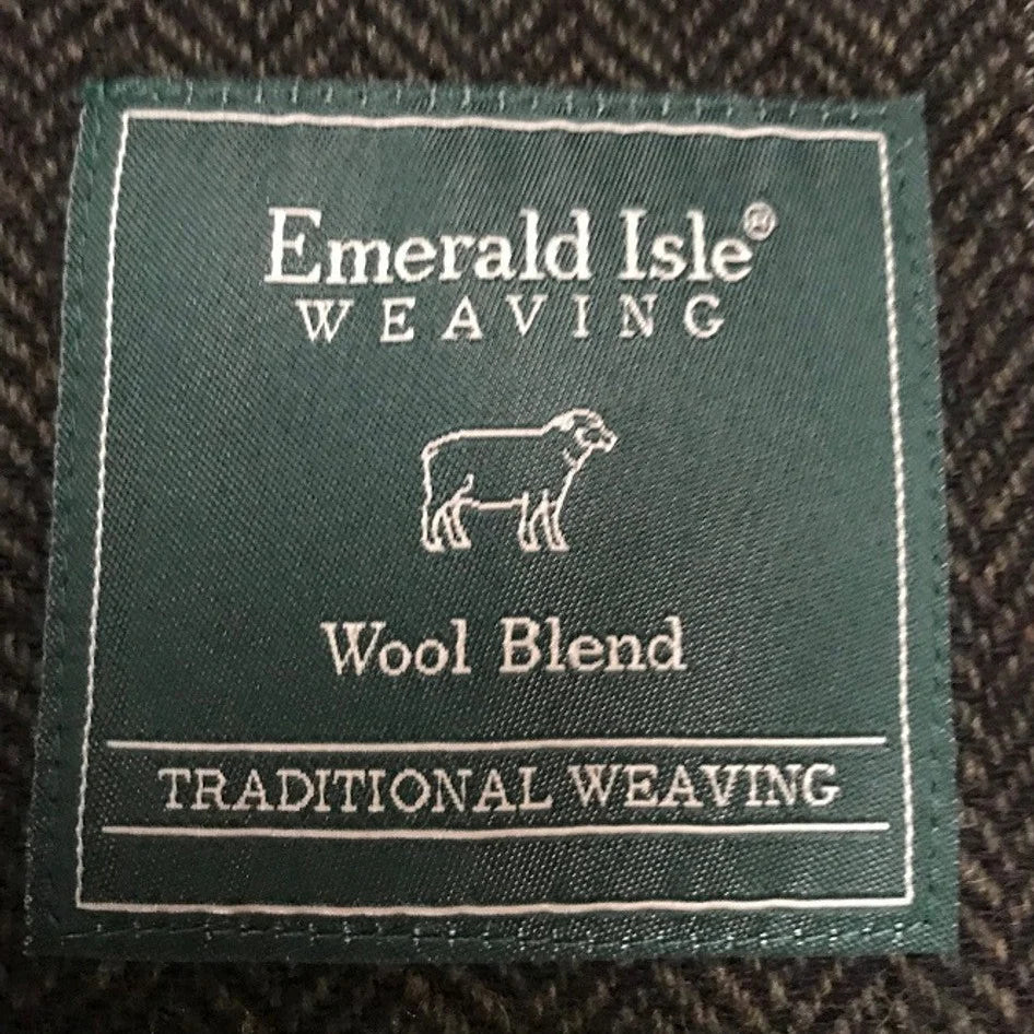 Emerald Isle Men's Tweed Herringbone Waistcoat Olive Green