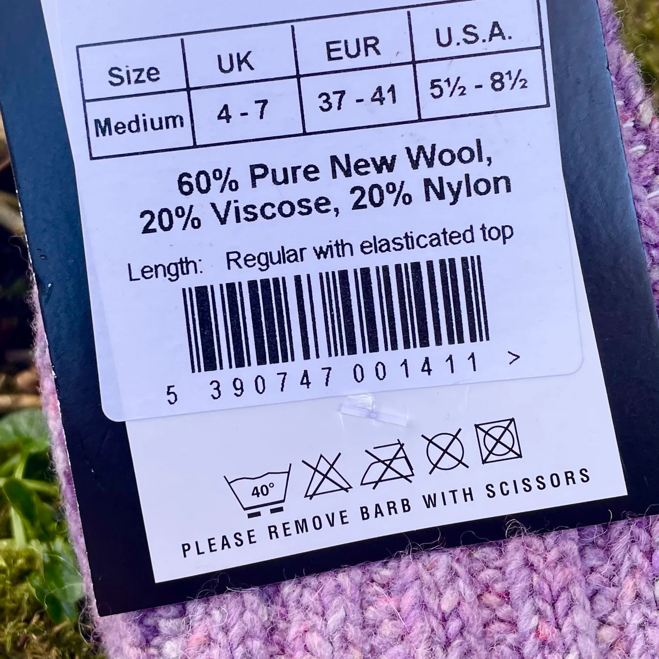 Connemara Merino Wool Purple Tweed Socks