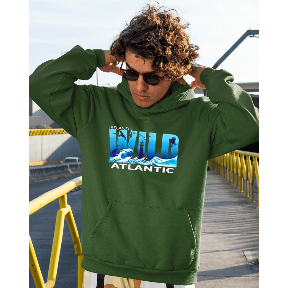 Irish Wild Atlantic Way Green Unisex Hoodie