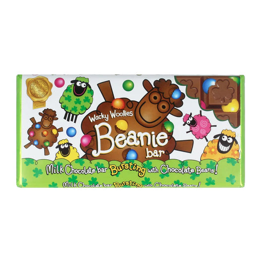Wacky Woollies Sheep Chocolate Beanie Bar 90g
