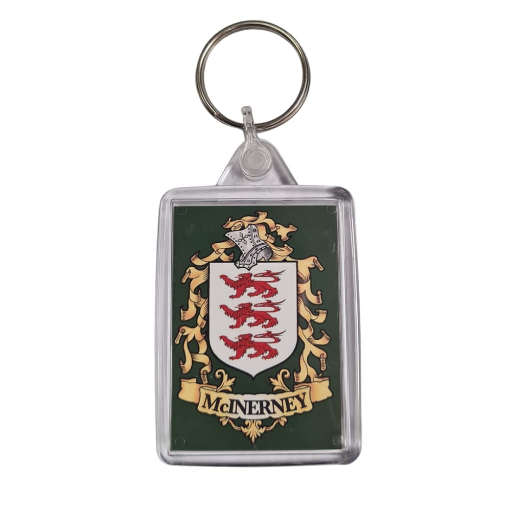 McInerney Surname Family Crest Keyring