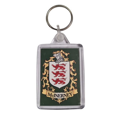McInerney Surname Family Crest Keyring