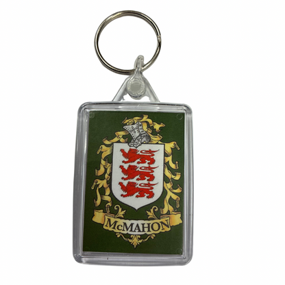 McMahon Surname Family Crest Keyring