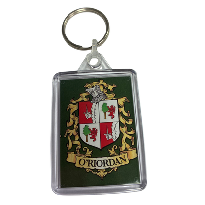 O'Riordan Surname Family Crest Keyring