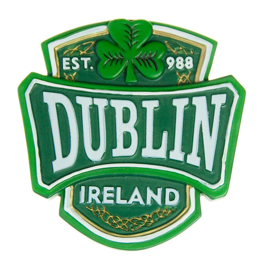 Dublin Ireland Crest Resin Fridge Magnet