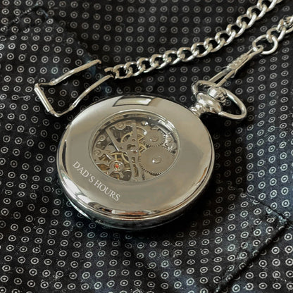 Pocket Watch With Dad Design by Mullingar Pewter